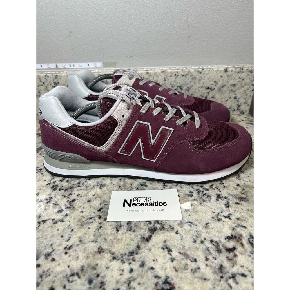 New Balance 574 Men’s Size 13 "ML574EGB" Burgundy Suede Classic Running Shoes